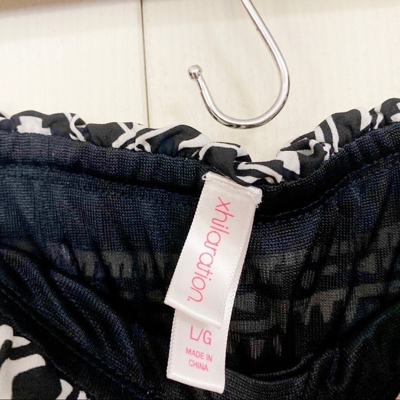 Xhilaration Strapless Western Black White Embroidered Aztec Print Maxi Dress - Picture 2 of 6